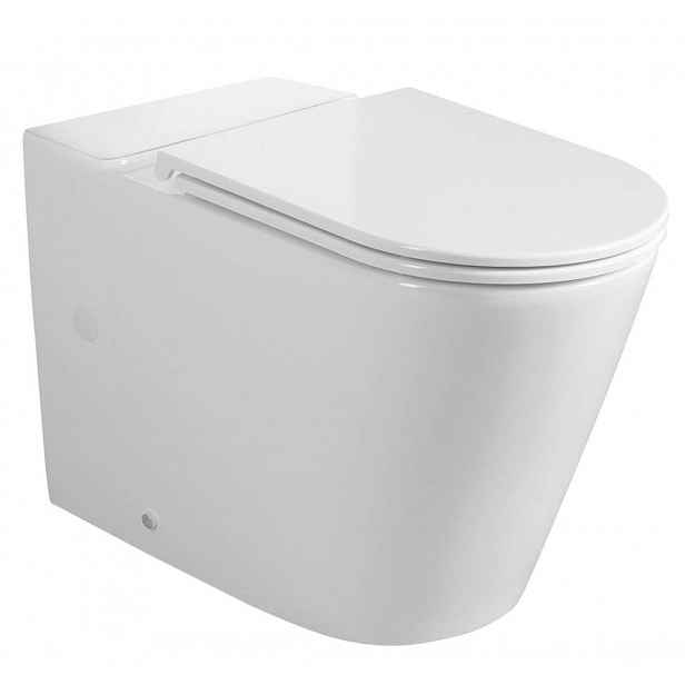 Sapho Avis - WC kombi mísa, vario odpad, Vortex Rimless, bílá PC106-111