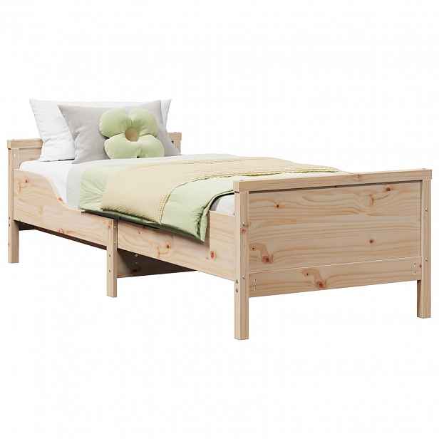 vidaXL Rám postele s čelo Hnědá 80 x 200 cm Kompozitní dřevo