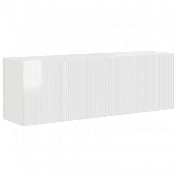 vidaXL TV wall cabinet 2 ks Vysoce lesklá bílá Kompozitní dřevo