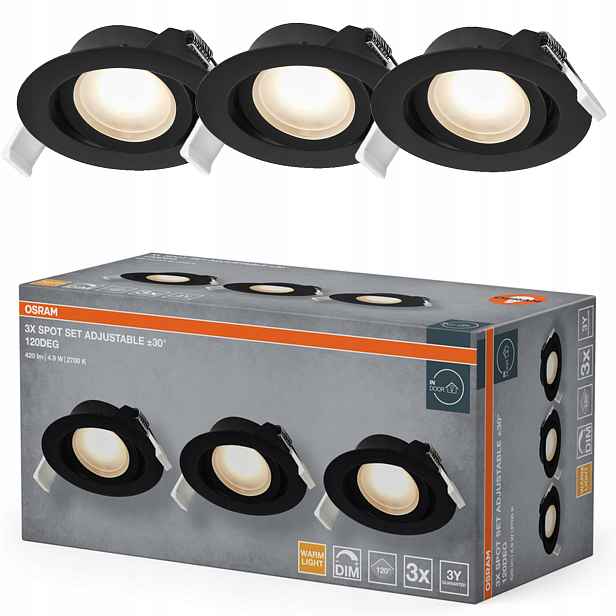3x Stropní Led svítidlo Kulaté Stropní Svítidlo 4.9W 190lm 2700K Stmívatelné