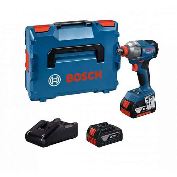 Bosch - 18V AKU rázový utahovák, 2x aku 4,0 Ah GBA, nabíječka 06019N2102