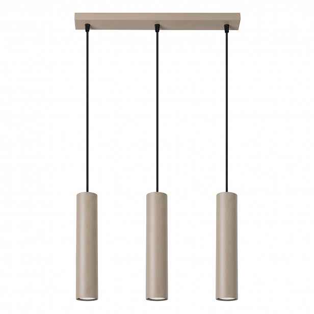 Závěsná lampa Lagos 3L taupe Závěsné osvětlení kašmírové tuby Sollux