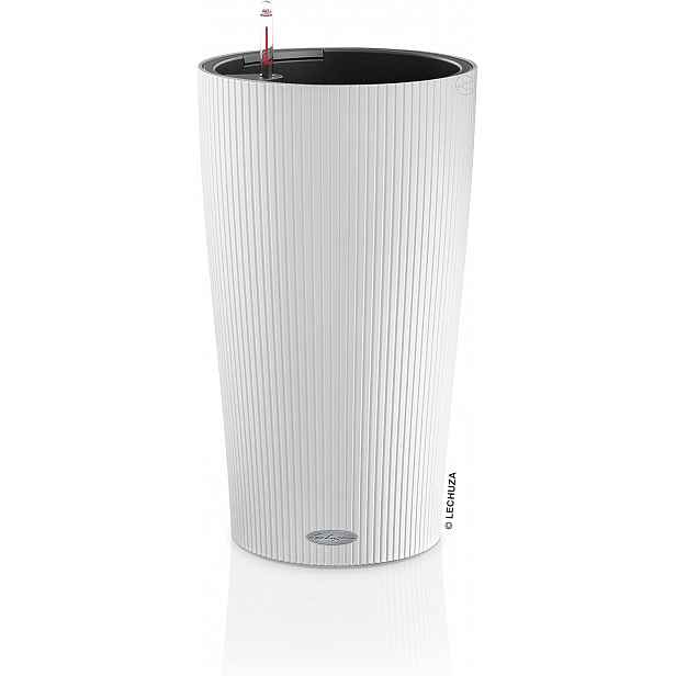 Květináč 23 CM Bílý S Zavlažovacím Systémem 5,5 L