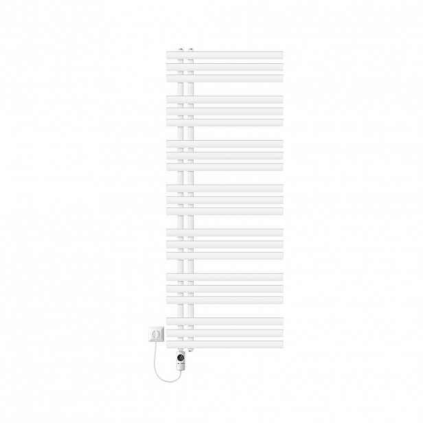 LuxeBath ELEKTRICKÝ koupelnový radiátor IRON EM 600 x 1600 mm, bílý, s topným tělesem 900 W, digitální ovládání