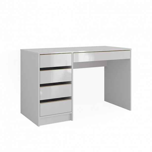 Vicco STŮL Sherry Bílá vysoký lesk 55 x 120 cm se zásuvkami