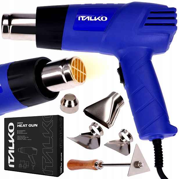 Horkovzdušná Pistole S Regulací, 2 Rychlosti, 4 Trysky, 230V, Výkonná 2200W