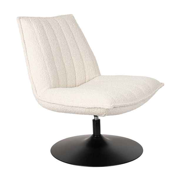 Bílé křeslo z textilie bouclé Jax – White Label