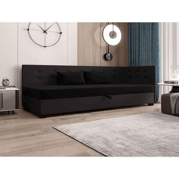 Jednolůžková postel 80x195 AJKA PLUS 1 - černá / šedá