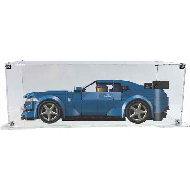 Vitrína s podstavcem Drewlandia pro stavebnici Lego 76920 Sportovní Ford Mustang