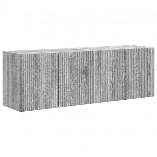 vidaXL TV wall cabinet 2 ks Šedá Sonoma Kompozitní dřevo