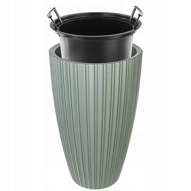 Květináč Květináč 30cm Obal Vložka Do Květináče Plastový Zelený