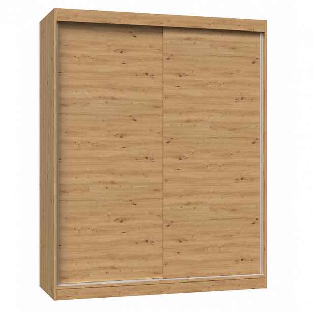 Šatní skříň 160 cm s posuvnými dveřmi RANNO 4 - dub artisan