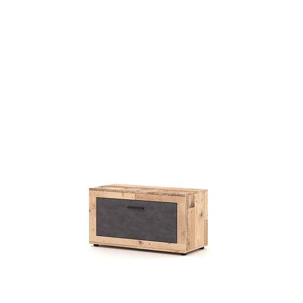 Vivaldi Botník Luna 90 cm dub Matera světlý/šedý