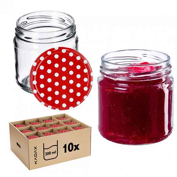 TEMU KADAX 10X dóza 200 ml + víčko Fi66 na džem a konzervy