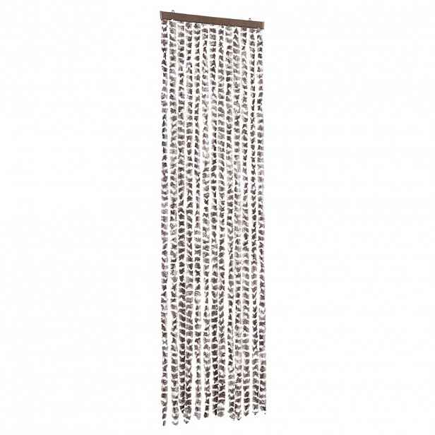 vidaXL Závěs proti hmyzu taupe a bílý 56 x 200 cm žinylka