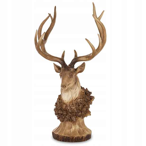 Sob Vánoční Figurka Jelen Dekorace Busta Socha Paroží Ozdoba