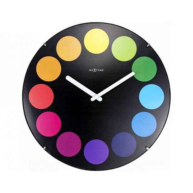 Designové nástěnné hodiny 3167 Nextime Dots Dome 35cm