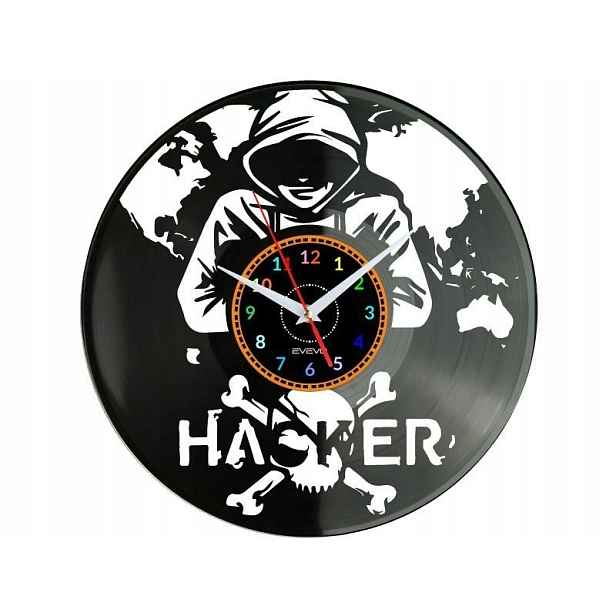 Hacker Dárek Originální dekorace do domu Hodiny z vinylové desky