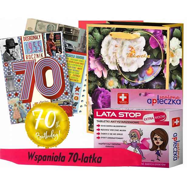 Hotová sada dárků k 70. narozeninám pro Babičku, maminku a ženy