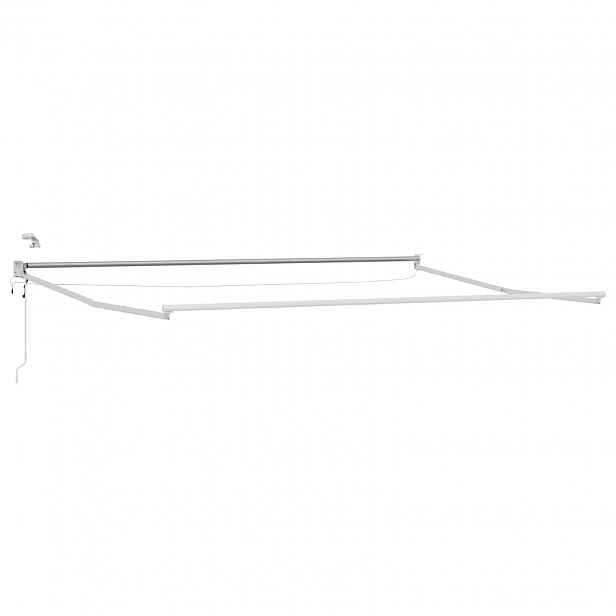 vidaXL Electric Awning Frame with LED and Wind Sensor 4 x 2 m Bílá