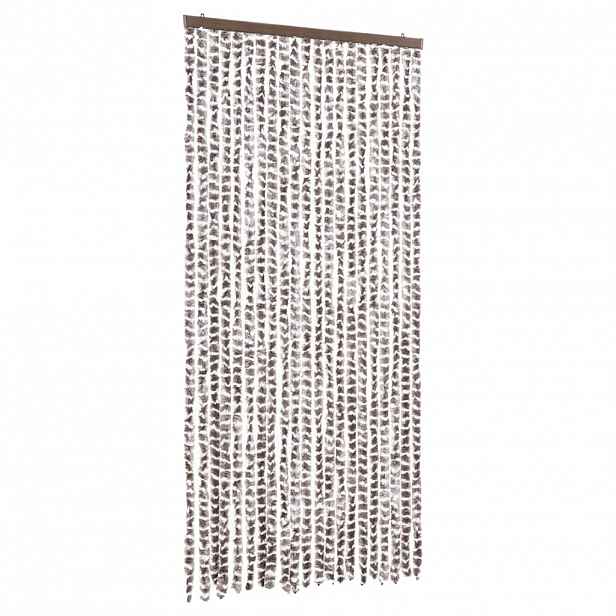 vidaXL Závěs proti hmyzu taupe a bílý 90 x 200 cm žinylka