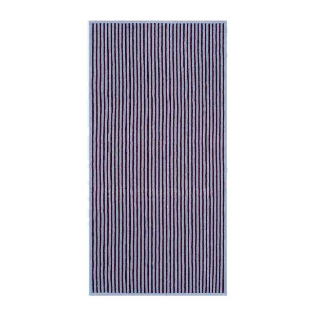 Vínová/světle modrá bavlněná osuška 70x140 cm Dixie – Jotex
