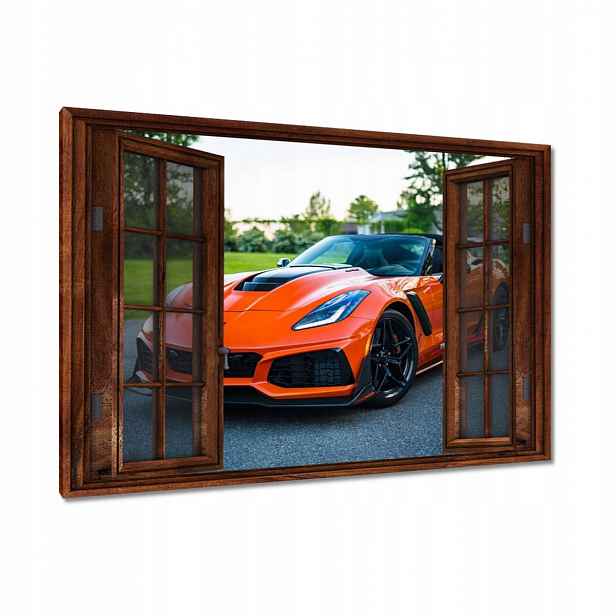 Obrazy 120x80 Oranžové auto