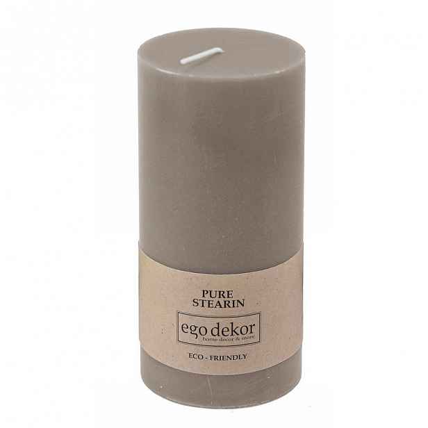 Béžově hnědá svíčka Baltic Candles Eco, výška 15 cm