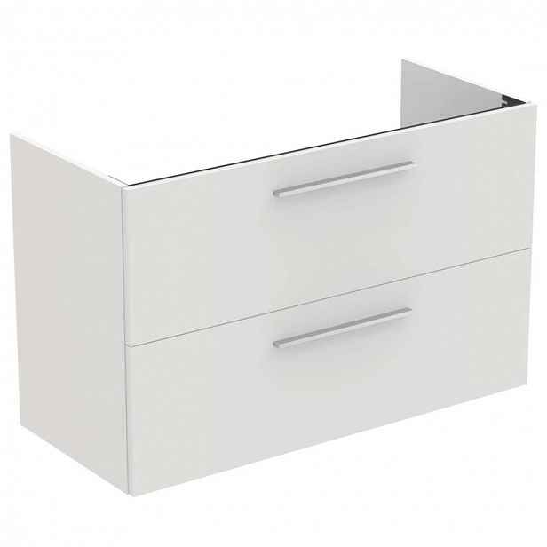 Ideal Standard i.Life A - Skříňka pod umyvadlo, 100x44x63 cm, 2 zásuvky, matná bílá T5257DU