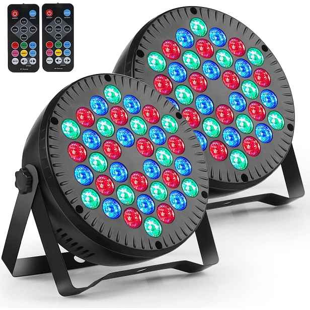 Sada 2 scénických reflektorů rgb 3600 lm 36 W