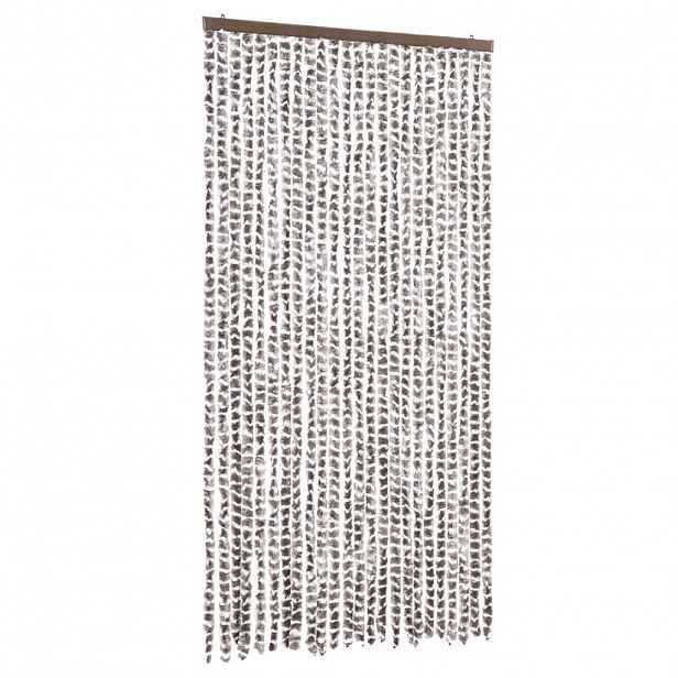 vidaXL Závěs proti hmyzu taupe a bílý 100 x 200 cm žinylka