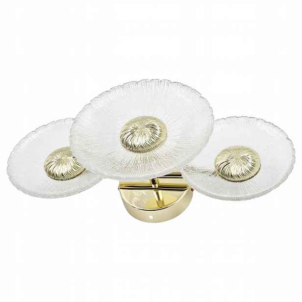 Nástěnné Led svítidlo Zlaté Květiny Moderní Glamour Toolight do obývacího pokoje