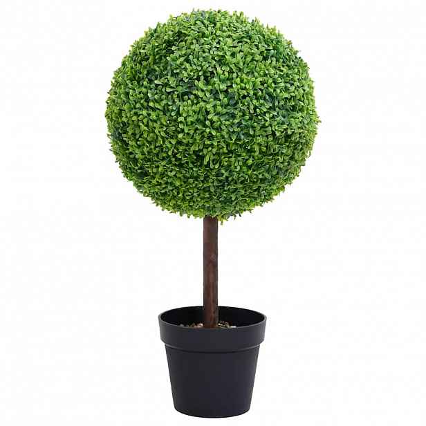 vidaXL Umělý zimostráz ve tvaru koule s květináčem zelený 71 cm
