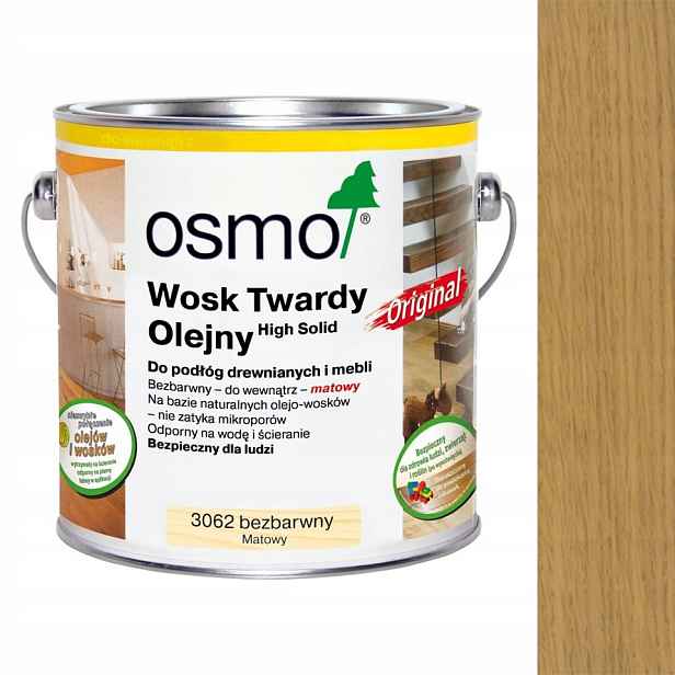 Tvrdý Vosk olejový vosk Osmo 0.75L bezbarvý matný 3062