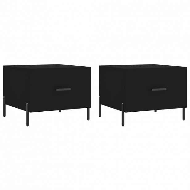 vidaXL Konferenční stolky 2 ks černé 50 x 50 x 40 cm kompozitní dřevo