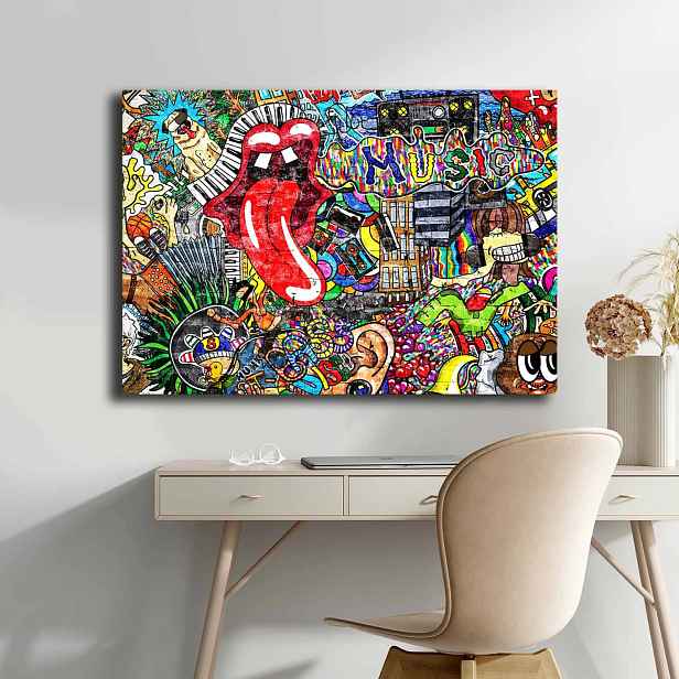 Dekorativní obraz na plátně jazyk, 70 x 100 cm