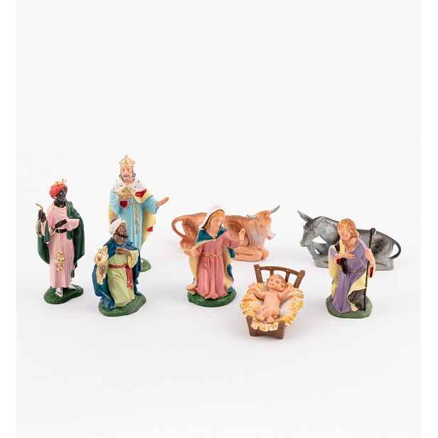 Figurky do betlému *8 dílů* max. 10 cm vysoké Fontanini Tradiční Barvy