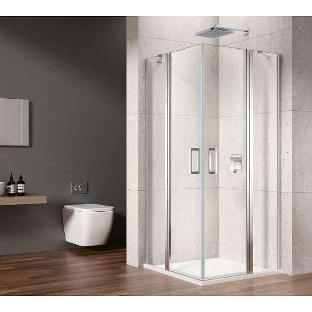 Gelco Loro - Sprchový kout 90x80 cm, čiré sklo/chrom GN4890-02
