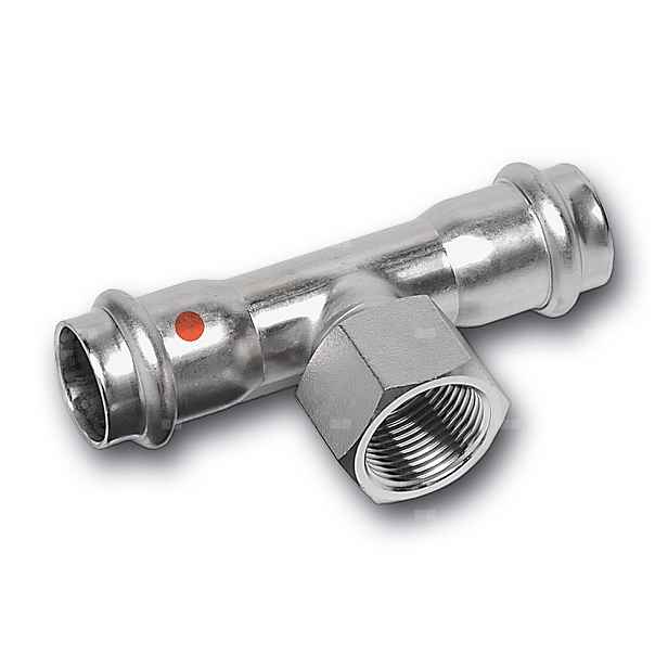 T-kus redukovaný lisovací Sanha NiroTherm 91130G 22 mm × 1/2"