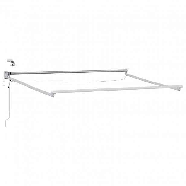 vidaXL Electric Awning Frame with LED and Wind Sensor 3.5 x 2.5 m Bílá