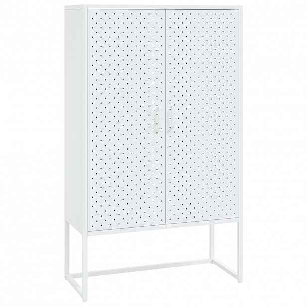 vidaXL Komoda bílá 80 x 35 x 135 cm ocel