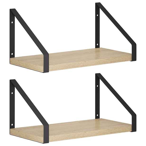 vidaXL Nástěnné poličky 2 ks Dub sonoma 30 x 16 x 15,5 cm