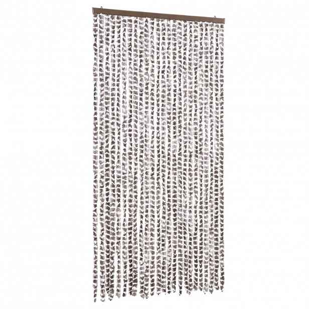 vidaXL Závěs proti hmyzu taupe a bílý 100 x 230 cm žinylka