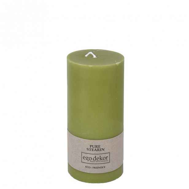 Zelená svíčka Baltic Candles Eco, výška 15 cm