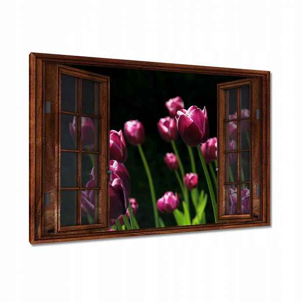 Obrazy 120x80 Fialové tulipány