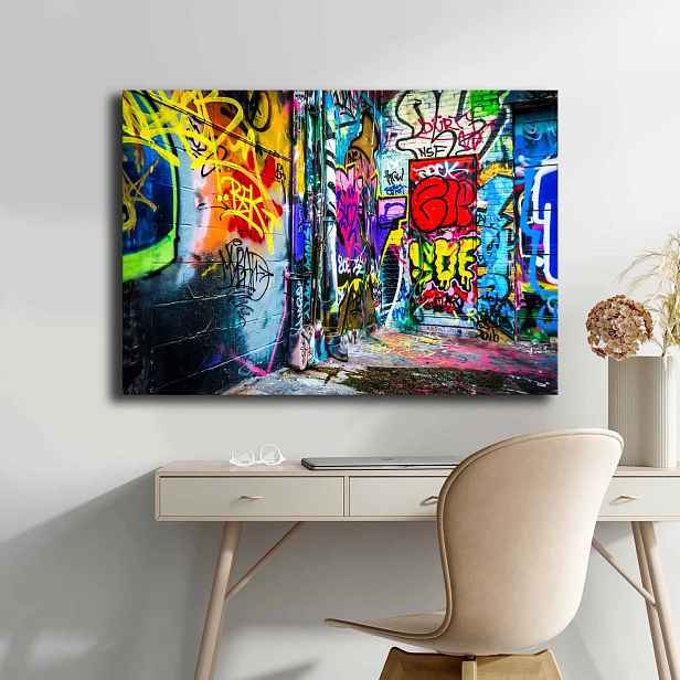 Dekorativní obraz na plátně barevný kout, 70 x 100 cm