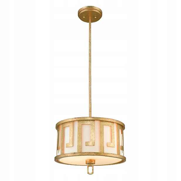 Klasická závěsná lampa zestárlá zlatá kulatá 37 cm do obývacího pokoje Gilded Nola