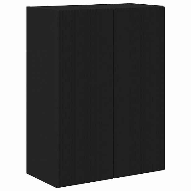 vidaXL TV wall cabinet 59,5 x 31 x 80 cm Černá Kompozitní dřevo