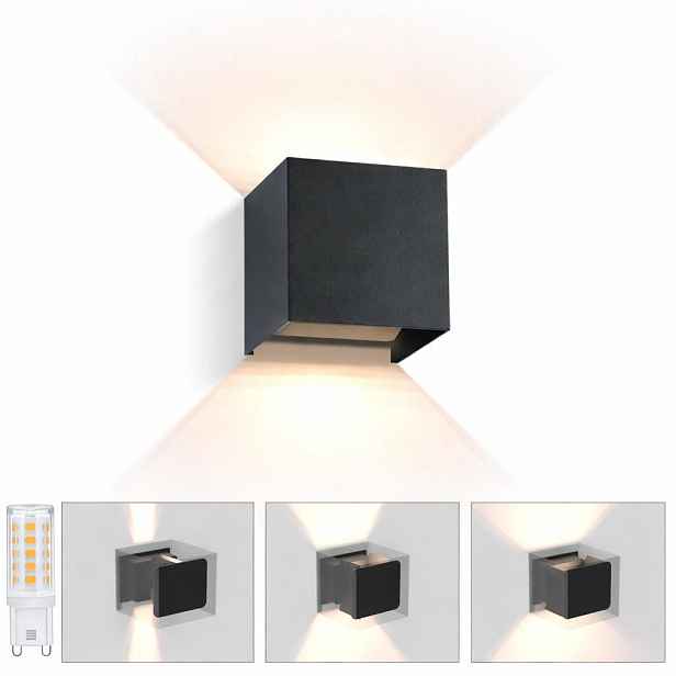 ZMH LED NÁSTĚNNÉ SVÍTIDLO 10/10/10 cm
