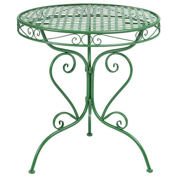 Beliani BISTRO STOLEK 70/70 cm Kov Zelený Albinia